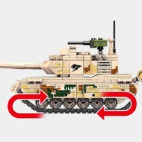 Side view showing the movable track chain of Sembo Block 203111 Chinese Type 15 Light Tank Side view showing the movable track chain of Sembo Block 203111 Chinese Type 15 Light Tank