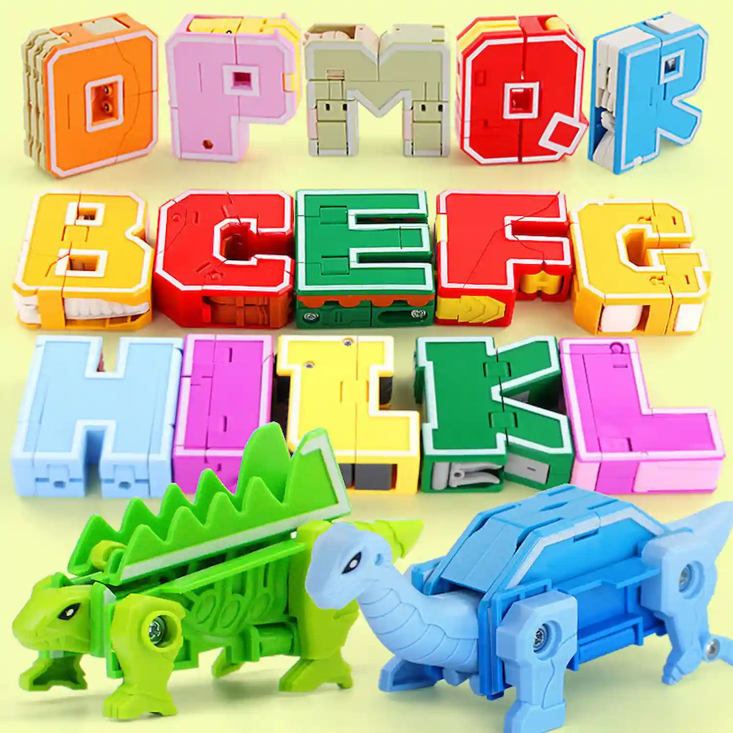 Transformer Toys Alphabet A to L, Letters_, Animal, Dinosaur Transformer Combiners Toys Learning Alphabet A to Z, Letters, Animal, Dinosaur