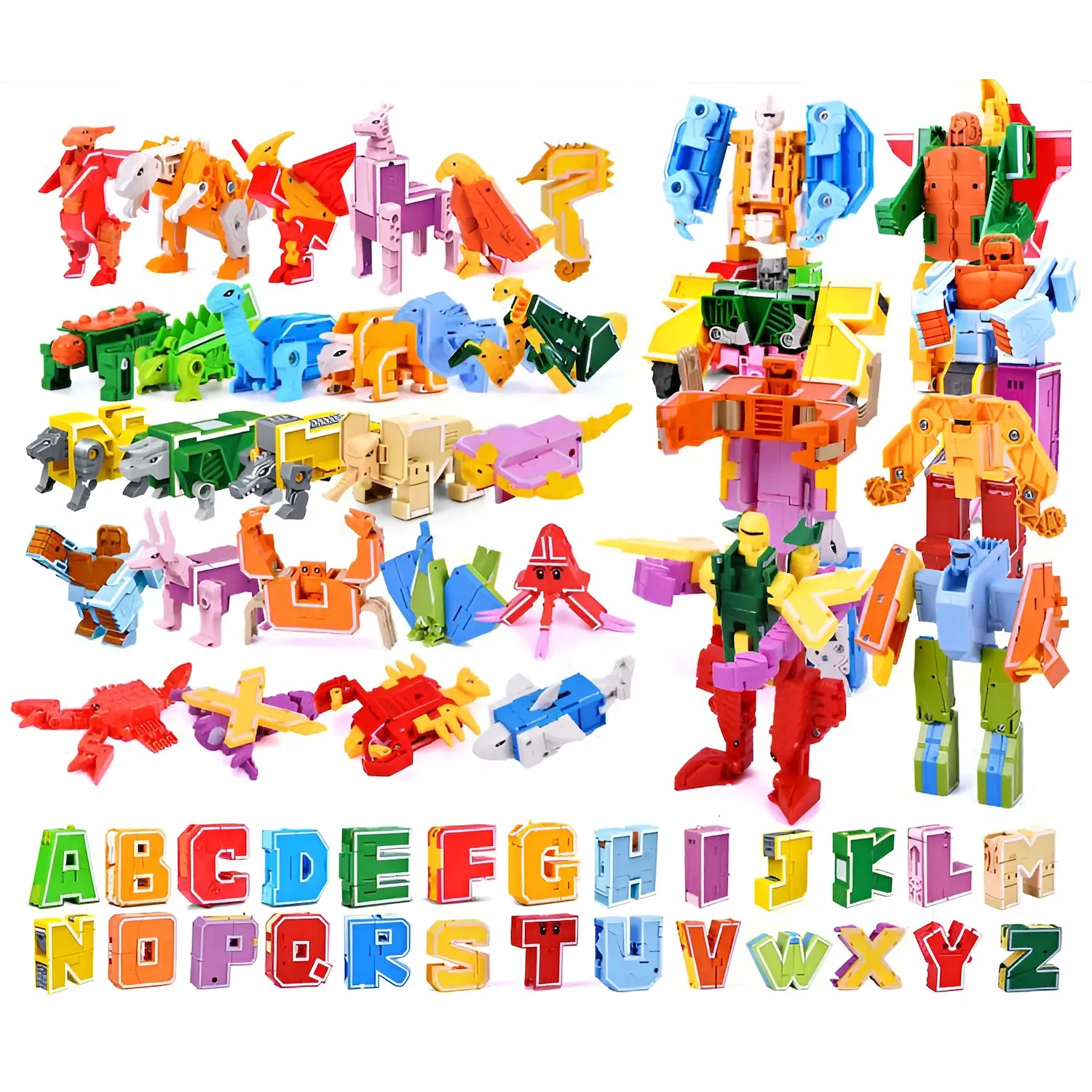 Transformer Combiners Toys Alphabet A to Z, Letters, Animal, Dinosaur Transformer Combiners Toys Alphabet A to Z, Letters, Animal, Dinosaur