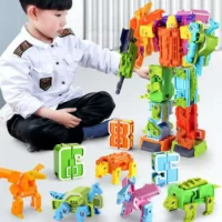 kids playing Transformer Dinosaurs Combiners Toys Math Number 0123456789 on the floor kids playing Transformer Dinosaurs Combiners Toys Math Number 0123456789 on the floor