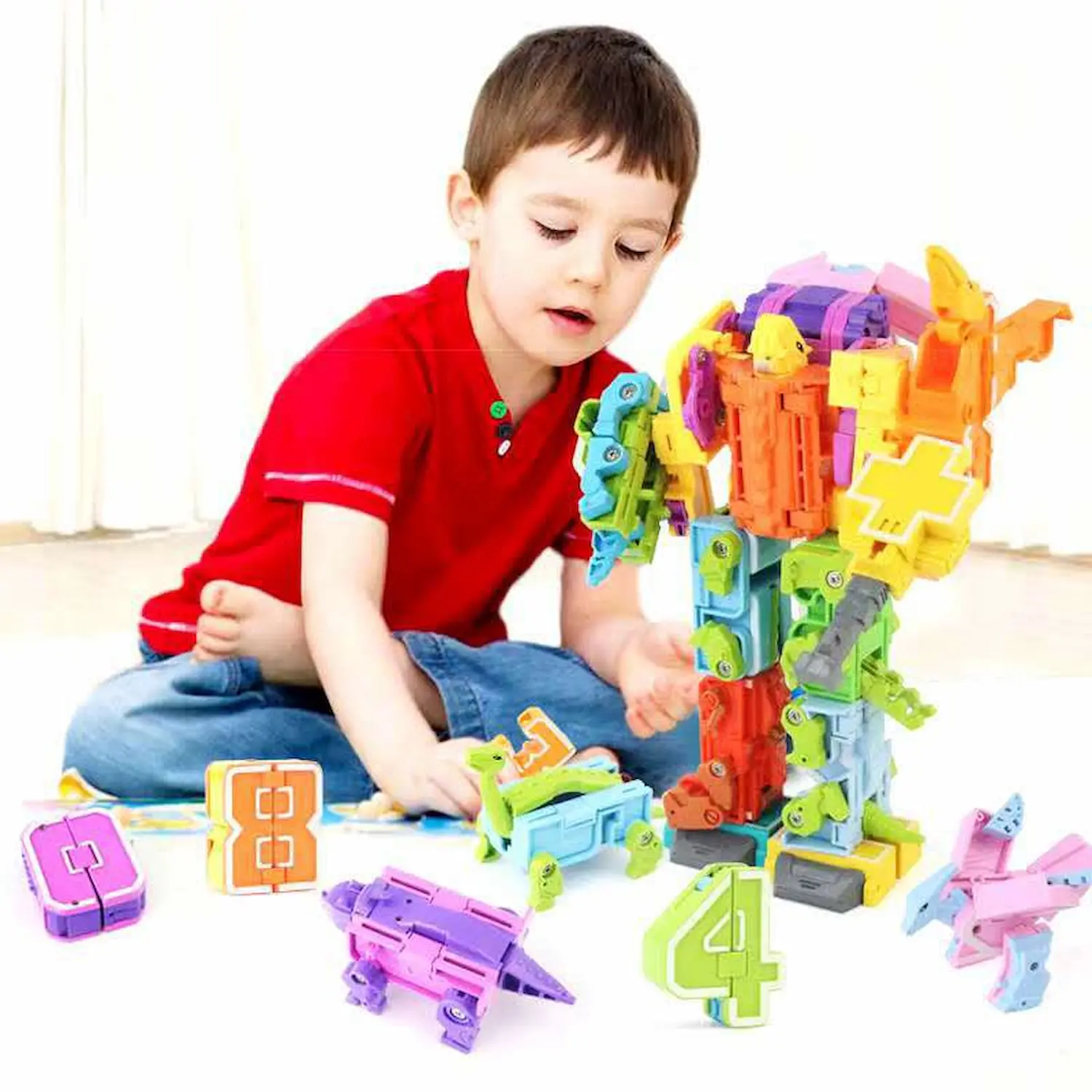 kids playing Transformer Dinosaurs Combiners Toys Math Numbers 0123456789 - 5 kids playing Transformer Dinosaurs Combiners Toys Math Numbers 0123456789 - 5