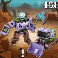 Bulldozer Construction Vehicle And Zombie Transformer Toy with Battle Axe with background Bulldozer Construction Vehicle And Zombie Transformer Toy with Battle Axe with background