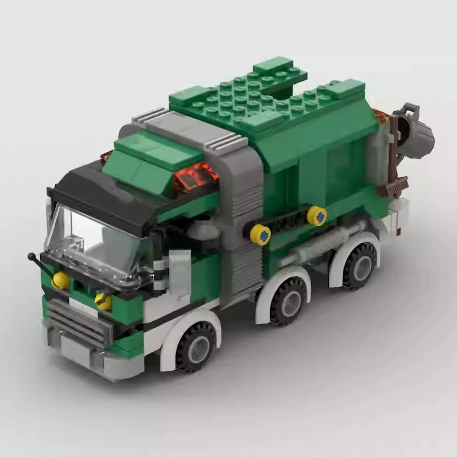 MOC – Green Garbage and Trash Truck Transformer(LEGO Alternative Bricks) 5 MOC – Green Garbage and Trash Truck Transformer(LEGO Alternative Bricks)