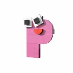 MOC – Letters P Monster Learning Toy - Classic Size Building Blocks