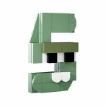 MOC – Monster Number 5/Five, Learning Math Toy - Classic Size Building Blocks