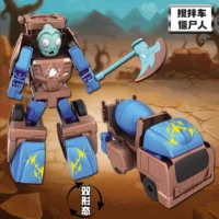 Mixer Construction Vehicle And Zombie Transformer Toy With Battle Axe with background Mixer Construction Vehicle And Zombie Transformer Toy With Battle Axe with background