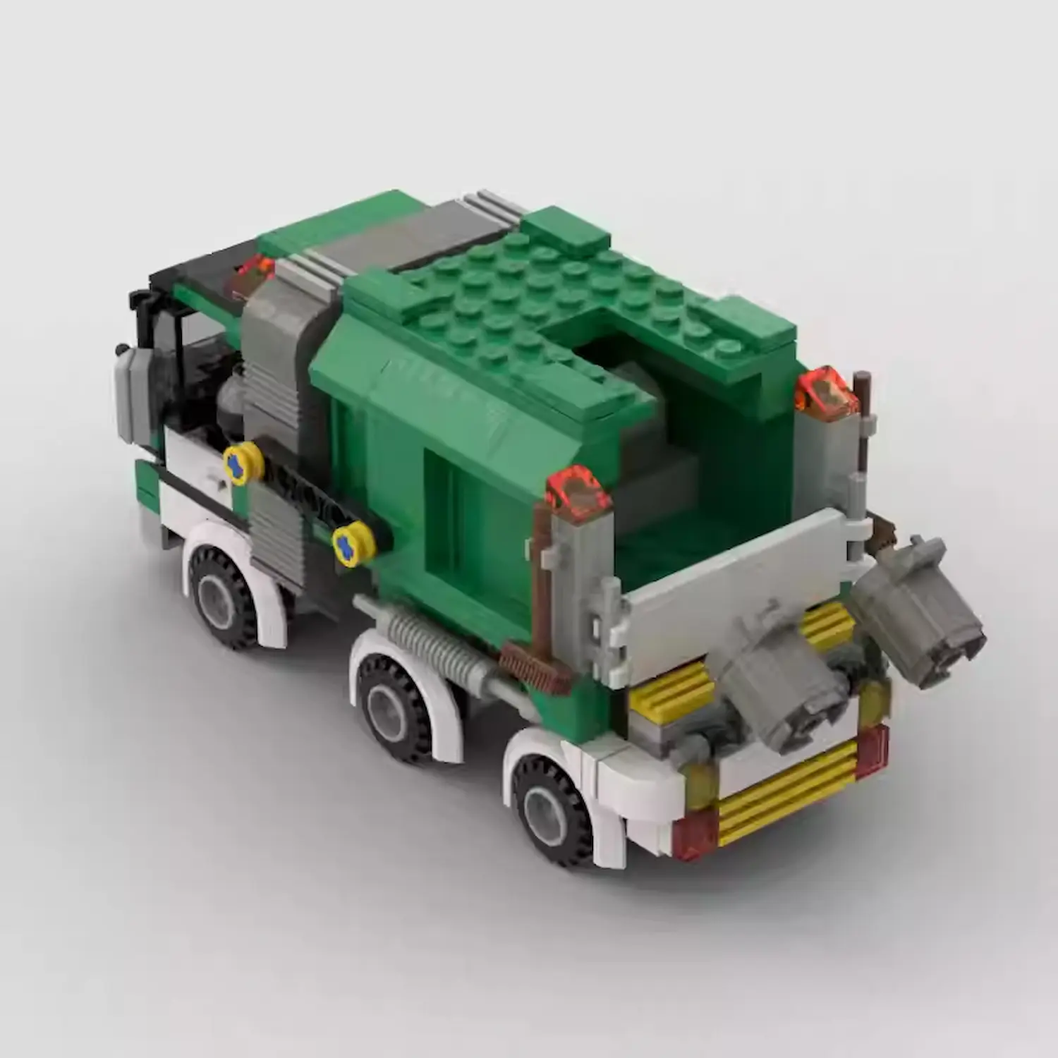 the back of MOC – Green Garbage and Trash Truck Transformer(LEGO Alternative Bricks) the back of MOC – Green Garbage and Trash Truck Transformer(LEGO Alternative Bricks)