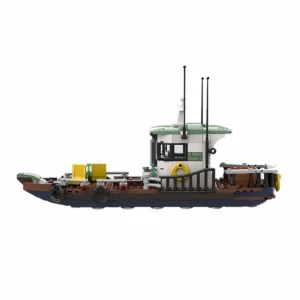 MOC 100037 (remastered 70419-1)- Fishing boat(LEGO Alternative Bricks) MOC 100037 (remastered 70419-1)- Fishing boat(LEGO Alternative Bricks)
