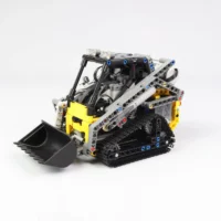 MOC 13349 - RC Technic Compact Tracked Loader(LEGO Alternative Bricks) in grey background MOC 13349 - RC Technic Compact Tracked Loader(LEGO Alternative Bricks) in grey background