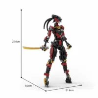 the size of MOC – Ninja Mech Girl (LEGO Alternative Bricks) the size of MOC – Ninja Mech Girl (LEGO Alternative Bricks)