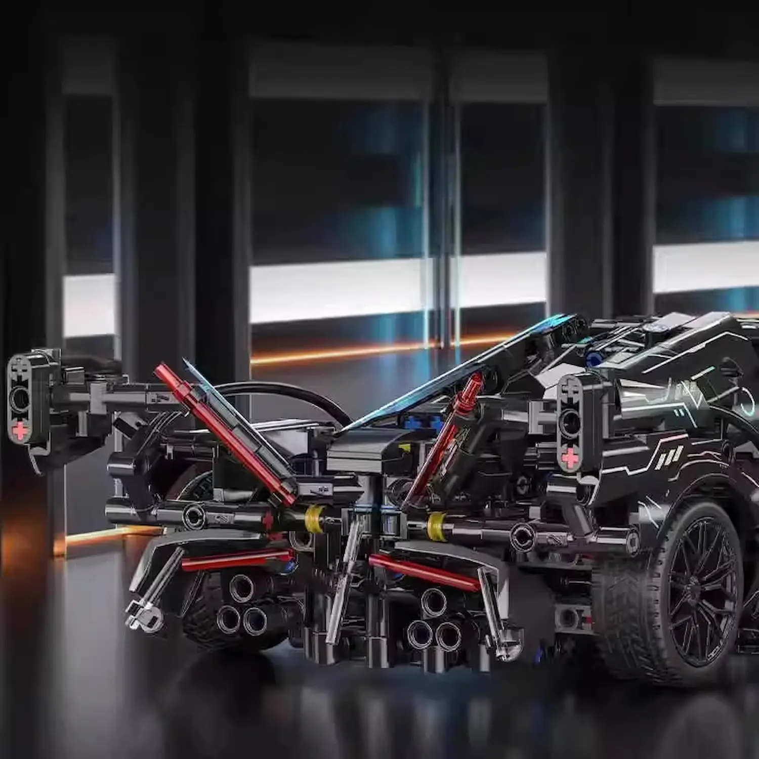 the tailstock of Lamborghini V12 Black LEGO Alternative Bricks the tailstock of Lamborghini V12 Black LEGO Alternative Bricks