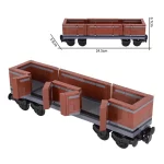 MOC – City Creative Flat Top Truck Eight Train wheel Gondola Open freight wagon car - Classic Size Building Blocks