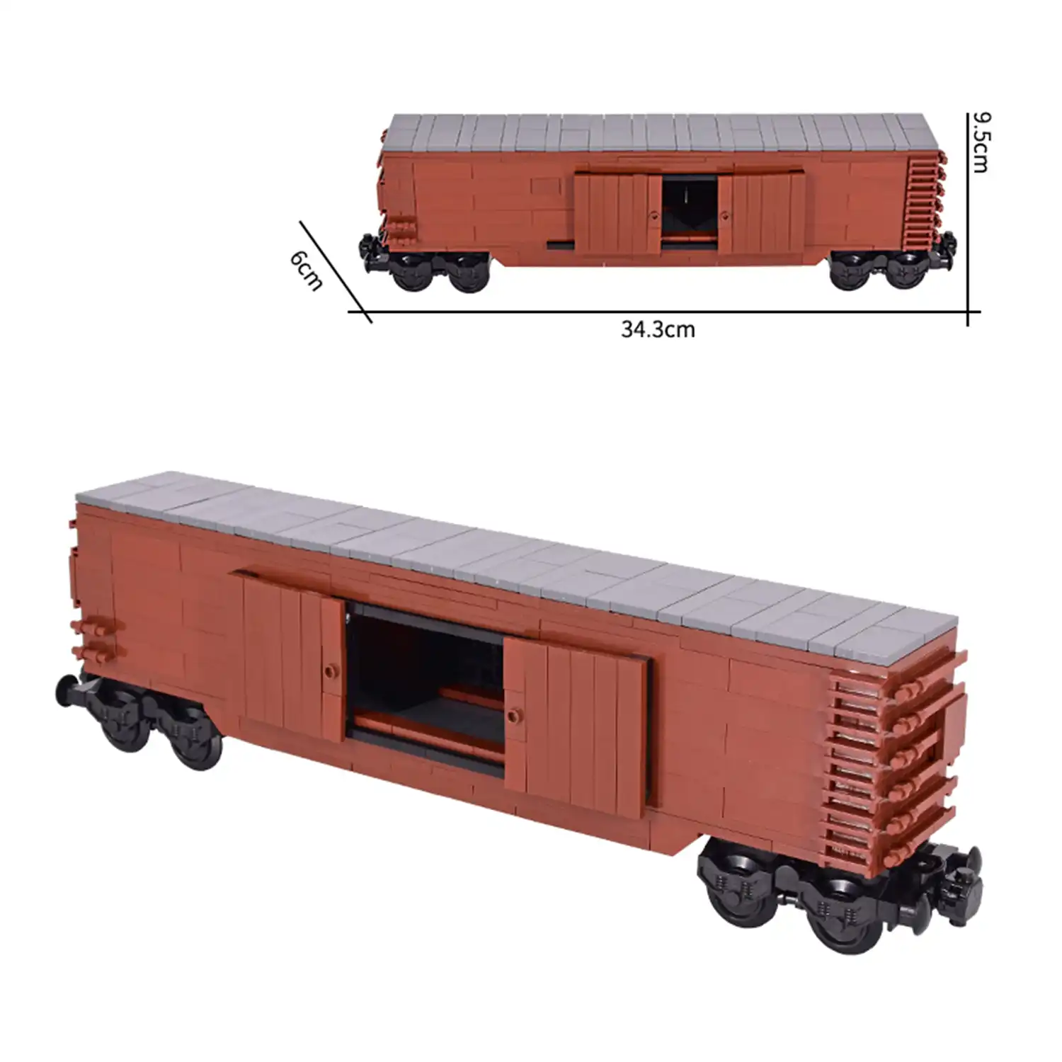 MOC – City Creative Flat Top Truck Train Enclosed Flat roof freight Covered goods wagon Boxcar (LEGO Alternative Bricks) MOC – City Creative Flat Top Truck Train Enclosed Flat roof freight Covered goods wagon Boxcar (LEGO Alternative Bricks)
