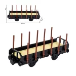 MOC – Four wheel Two axle stake wagon car - Classic Size Building Blocks