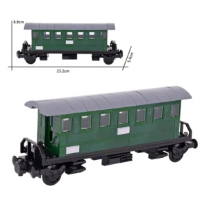 MOC – Green Passenger Train Car with Shelter (LEGO Alternative Bricks) MOC – Green Passenger Train Car with Shelter (LEGO Alternative Bricks)