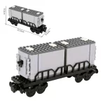 MOC – Intermodal Container flatcar wagon - Classic Size Building Blocks