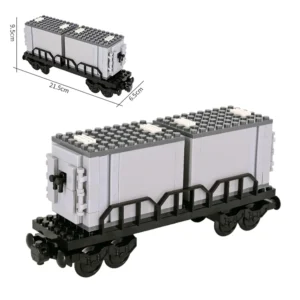 MOC – Intermodal Container flatcar wagon (LEGO Alternative Bricks) MOC – Intermodal Container flatcar wagon (LEGO Alternative Bricks)
