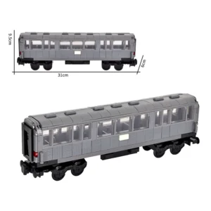 MOC – Silver grey passenger train car coach (LEGO Alternative Bricks) MOC – Silver grey passenger train car coach (LEGO Alternative Bricks)