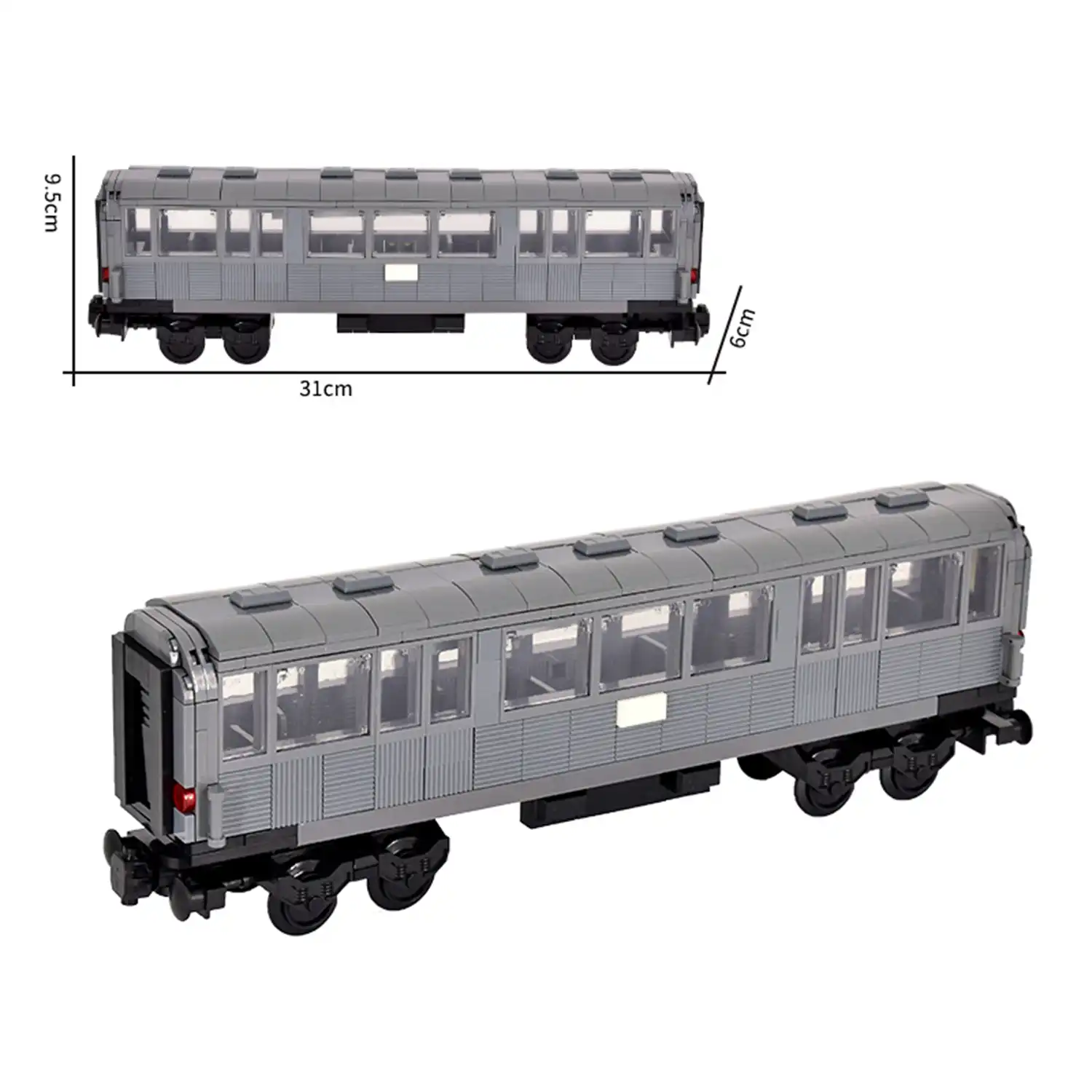 MOC – Silver grey passenger train car coach (LEGO Alternative Bricks) MOC – Silver grey passenger train car coach (LEGO Alternative Bricks)