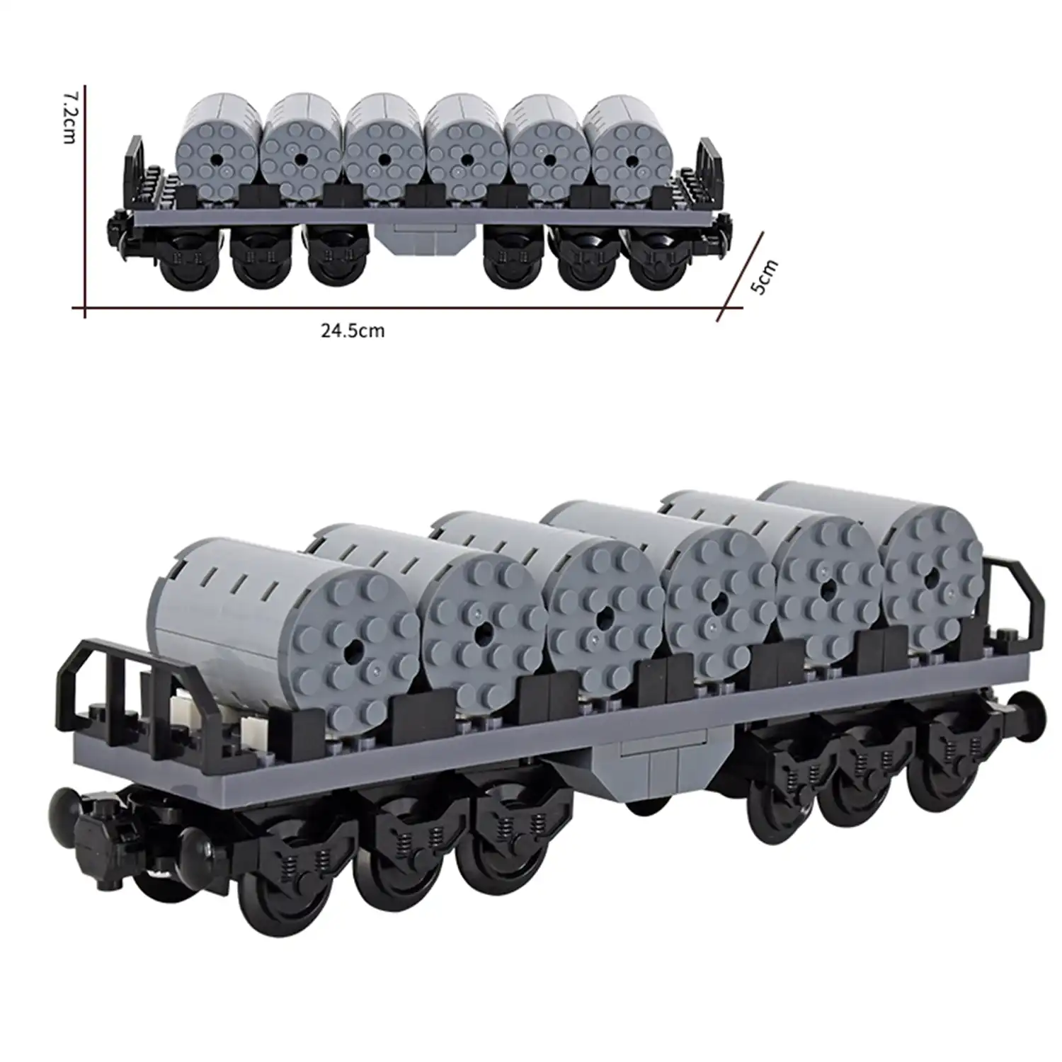 MOC – transport Flatcar Wagon with cable reels spools (LEGO Alternative Bricks) MOC – transport Flatcar Wagon with cable reels spools (LEGO Alternative Bricks)