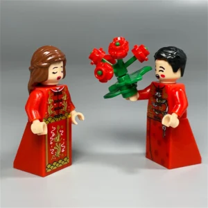 Minifigure – Chinese bride and groom, with the groom holding a bouquet of flowers (LEGO Alternative) Minifigure – Chinese bride and groom, with the groom holding a bouquet of flowers (LEGO Alternative)