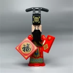 God of Wealth holding representations of the “Fu” character and a Red envelope - Custom Printed Brick Block Figure