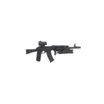 AK 74 assault rifle fitted with an underbarrel grenade launcher - Custom 3D Printed Miniature Accessory Parts Pieces for Brick Block Figures