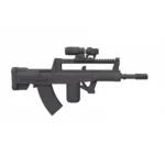 Chinese QBZ 95 Type 95 bullpup assault rifle equipped with an optical sight - Custom 3D Printed Miniature Accessory Parts Pieces for Brick Block Figures