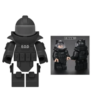 Custom Piece Miniature – EOD Explosive Ordnance Disposal suit or heavy bomb disposal suit black – 3D Print for LEGO minifigure Custom Piece Miniature – EOD Explosive Ordnance Disposal suit or heavy bomb disposal suit black – 3D Print for LEGO minifigure