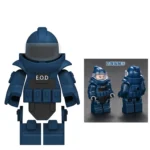 EOD Explosive Ordnance Disposal suit or heavy bomb disposal suit blue - Custom 3D Printed Miniature Accessory Parts Pieces for Brick Block Figures