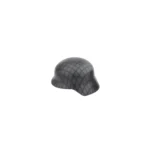 German M35 Helmet with a grey base and a blue net pattern - Custom 3D Printed Miniature Accessory Parts Pieces for Brick Block Figures