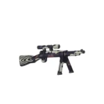 Kar98k sniper rifle with camouflage and bipod - Custom 3D Printed Miniature Accessory Parts Pieces for Brick Block Figures