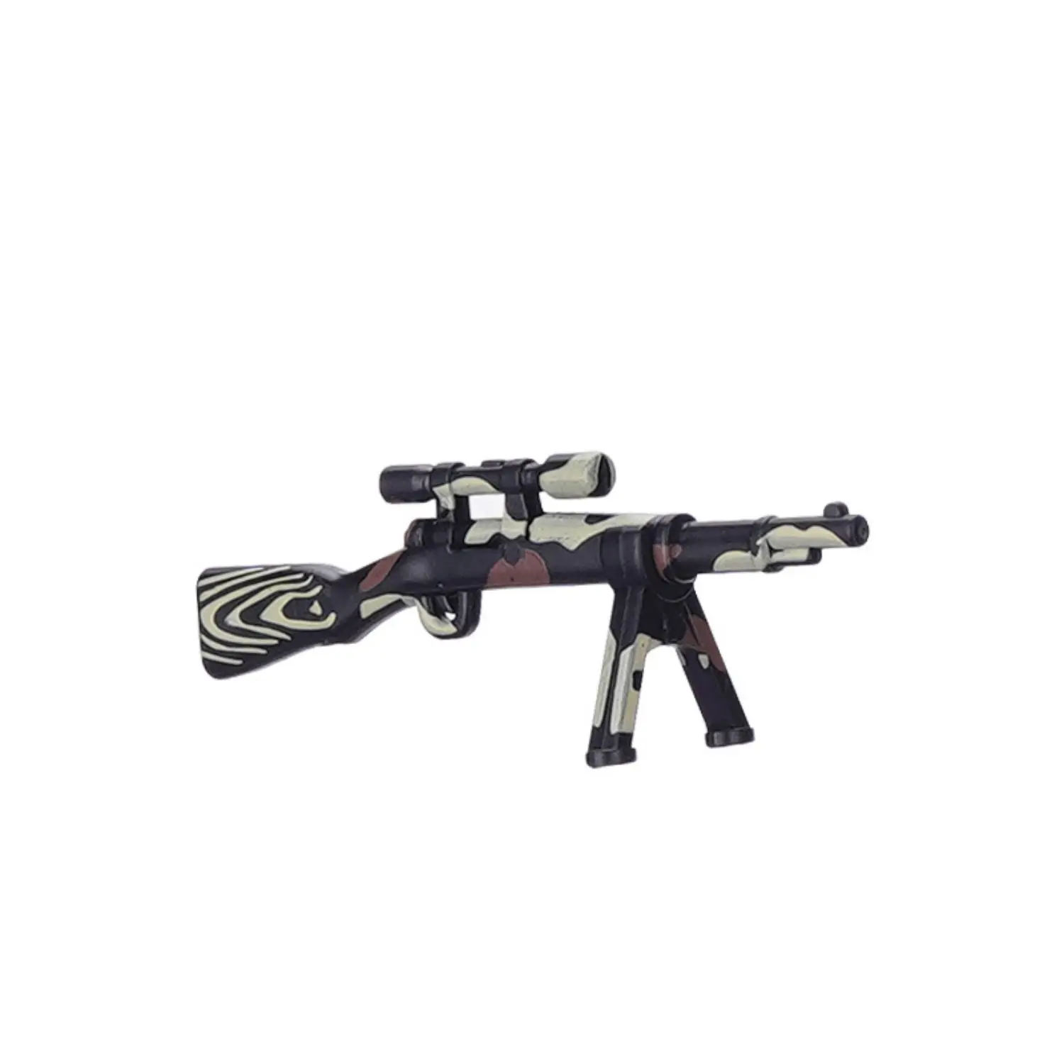 Custom Piece Miniature – Kar98k sniper rifle with camouflage and bipod – 3D Print for LEGO Minifigure