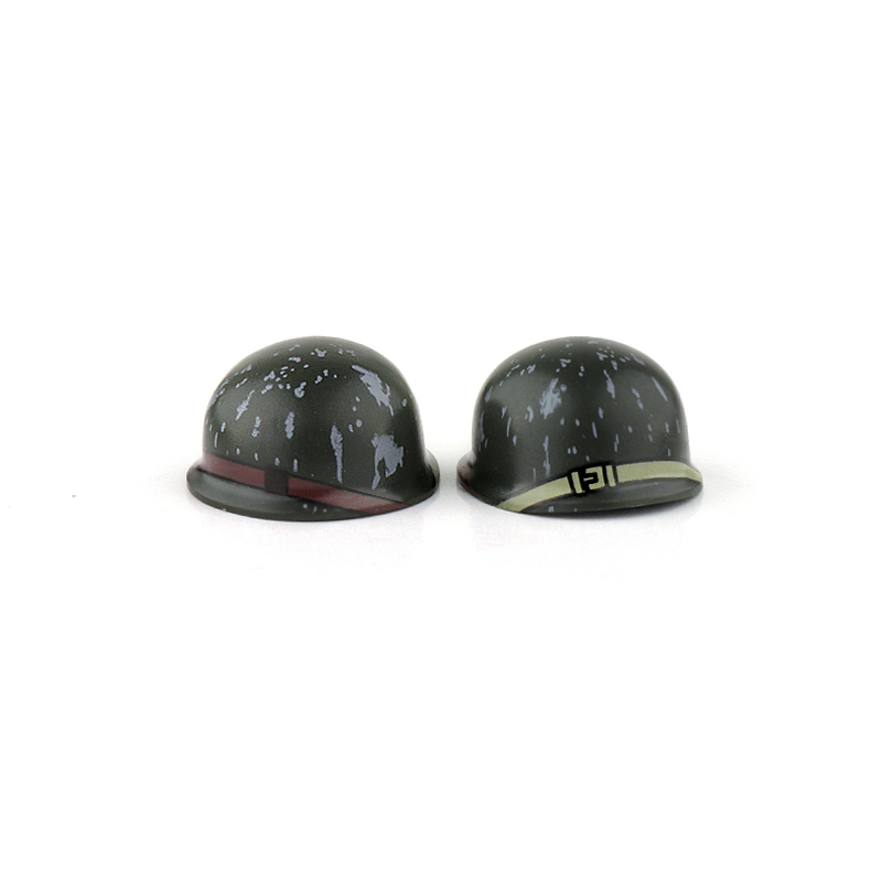 Custom Piece Miniature – M1 helmet with white paint splatters 2 pieces – 3D Print for LEGO minifigure Custom Piece Miniature – M1 helmet with white paint splatters 2 pieces – 3D Print for LEGO minifigure