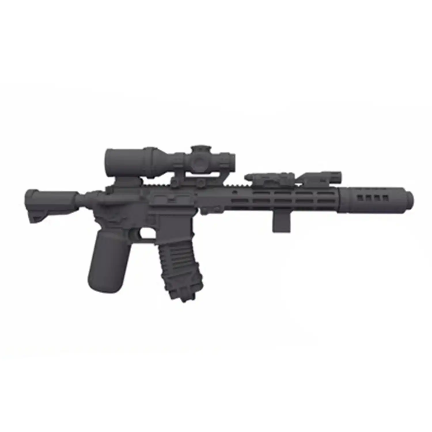 Custom Piece Miniature – M4 carbine equipped with a URGI Upper Receiver Group - Improved and a 1-4x variable power scope Low Power Variable Optic - LPVO – 3D Print for LEGO minifigure Custom Piece Miniature – M4 carbine equipped with a URGI Upper Receiver Group - Improved and a 1-4x variable power scope Low Power Variable Optic - LPVO – 3D Print for LEGO minifigure