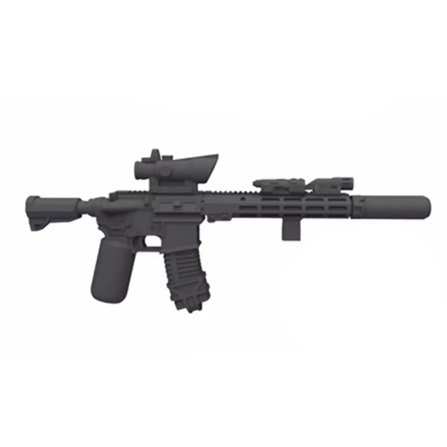 Custom Piece Miniature – M4 carbine equipped with a URGI Upper Receiver Group - Improved and a Trijicon ACOG Advanced Combat Optical Gunsight – 3D Print for LEGO minifigure Custom Piece Miniature – M4 carbine equipped with a URGI Upper Receiver Group - Improved and a Trijicon ACOG Advanced Combat Optical Gunsight – 3D Print for LEGO minifigure