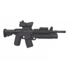 M4A1 carbine fitted with an M203 grenade launcher and a scope - Custom 3D Printed Miniature Accessory Parts Pieces for Brick Block Figures
