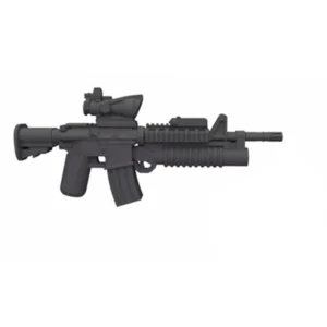 Custom Piece Miniature – M4A1 carbine fitted with an M203 grenade launcher and a scope – 3D Print for LEGO minifigure Custom Piece Miniature – M4A1 carbine fitted with an M203 grenade launcher and a scope – 3D Print for LEGO minifigure