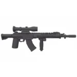 Marksman Version of a tactical AK style rifle firearm - Custom 3D Printed Miniature Accessory Parts Pieces for Brick Block Figures