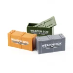 Printed military weapons storage box container crate orange grey green - Custom 3D Printed Miniature Accessory Parts Pieces for Brick Block Figures