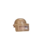 Rys-T black grey level 3 tactical helmet tan - Custom 3D Printed Miniature Accessory Parts Pieces for Brick Block Figures