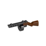 Soviet PPSh 41 submachine gun - Custom 3D Printed Miniature Accessory Parts Pieces for Brick Block Figures