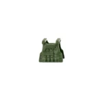 Tactical Vest Body Armor Army Green with various pouches - Custom 3D Printed Miniature Accessory Parts Pieces for Brick Block Figures