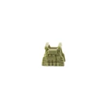 Tactical Vest Body Armor Olive Green - Custom 3D Printed Miniature Accessory Parts Pieces for Brick Block Figures