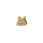 Tactical Vest Body Armor earth yellow khaki with various pouches - Custom 3D Printed Miniature Accessory Parts Pieces for Brick Block Figures