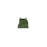 Tactical Vest Body Armor olive military green with various molded pouches - Custom 3D Printed Miniature Accessory Parts Pieces for Brick Block Figures