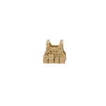 Tactical Vest Body Armor tan sand yellow - Custom 3D Printed Miniature Accessory Parts Pieces for Brick Block Figures