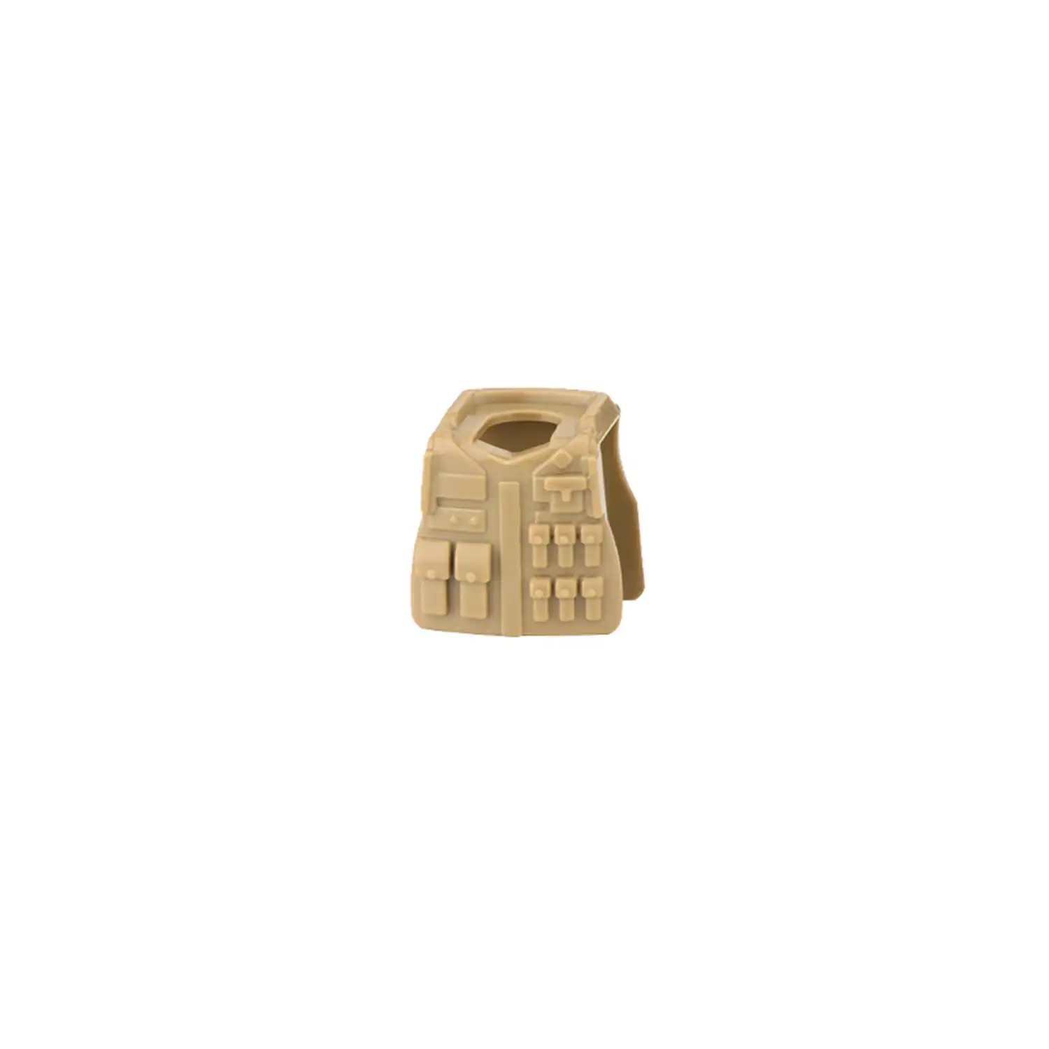 Custom Piece Miniature – Tactical Vest Body Armor tan with varied multi pouches – 3D Print for LEGO minifigure
