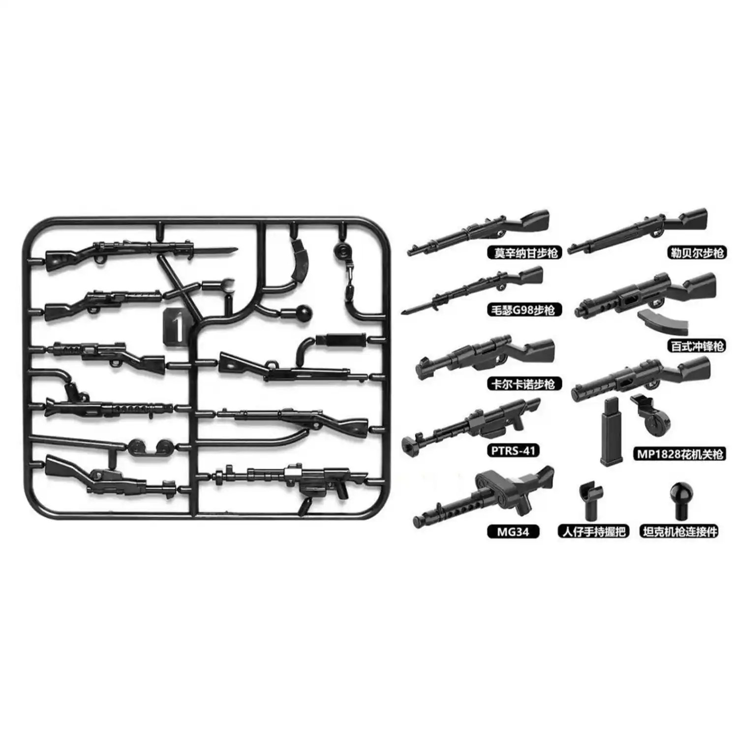 Custom Piece Miniature – World War II-era firearms rifles machine guns – 3D Print for LEGO minifigure Custom Piece Miniature – World War II-era firearms rifles machine guns – 3D Print for LEGO minifigure