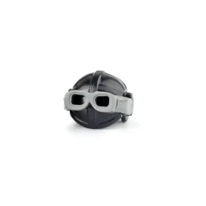 Custom Piece Miniature – black pilot style helmet with light gray or silver goggles – 3D Print for LEGO minifigure Custom Piece Miniature – black pilot style helmet with light gray or silver goggles – 3D Print for LEGO minifigure